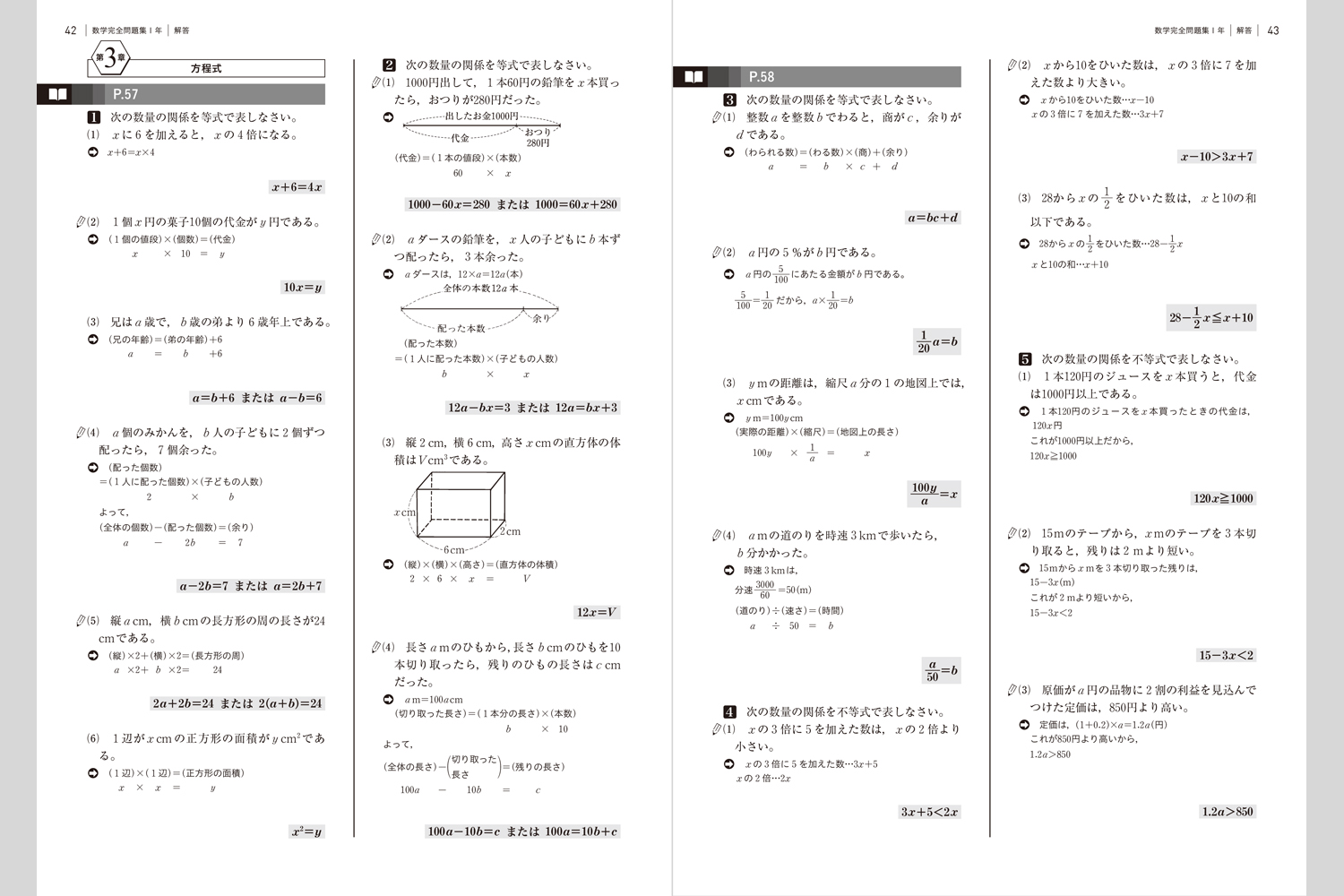 数学完全問題集 中学校教材 数学 標準版問題集 株式会社正進社 教育図書教材の出版