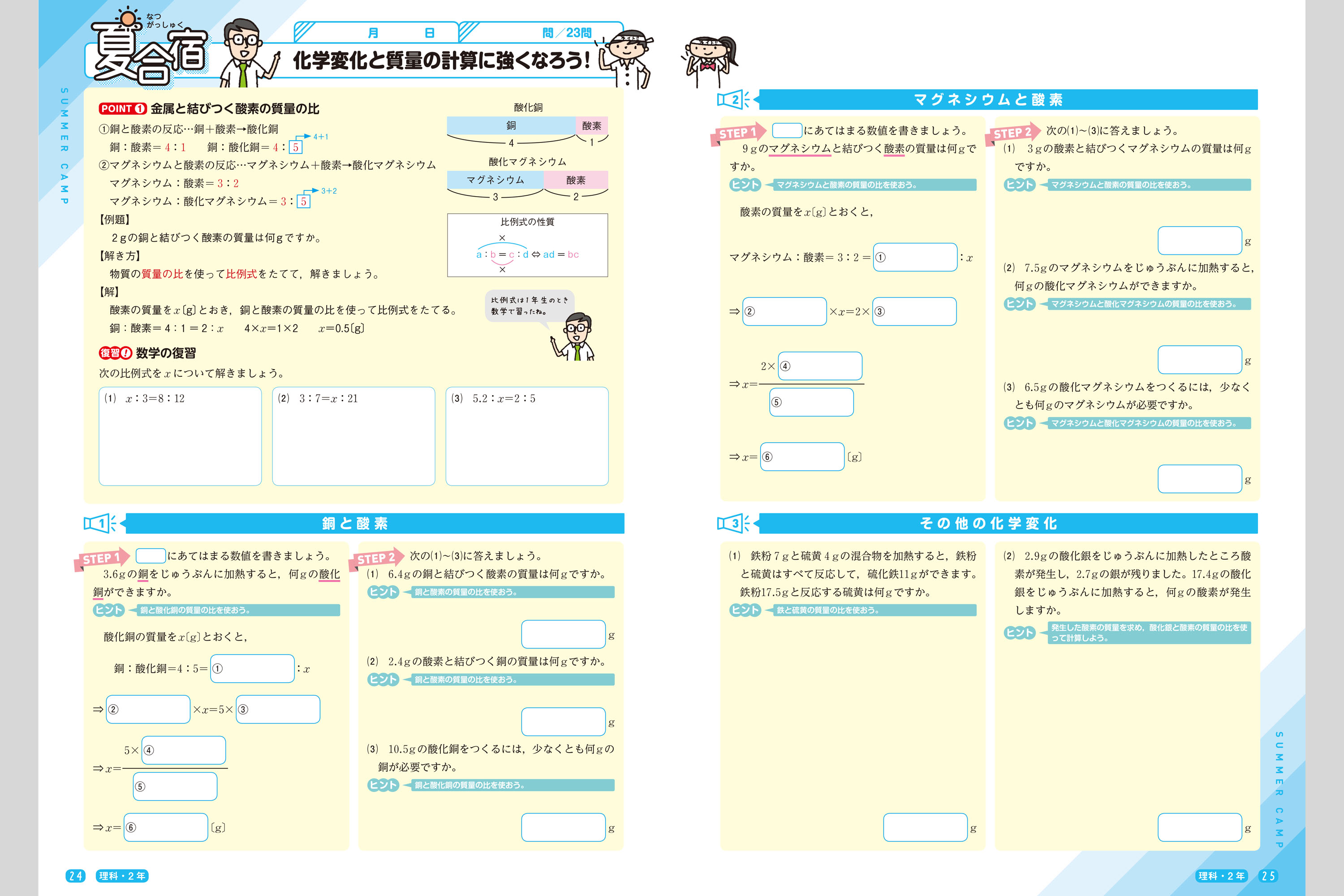 みんなのサマー 理科 中学校教材 理科 夏休み 冬休み 株式会社正