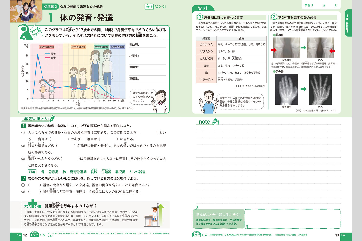 保体資料ノート 中学校教材 保健体育 株式会社正進社 教育図書教材