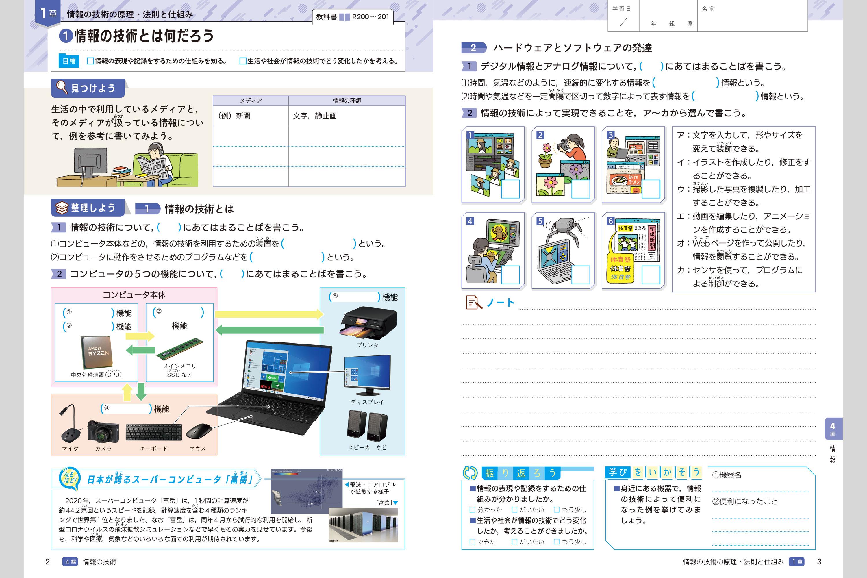 ハンドノート D情報に関する技術 中学校教材 技術・家庭 ノート・ワーク 株式会社正進社 教育図書教材の出版