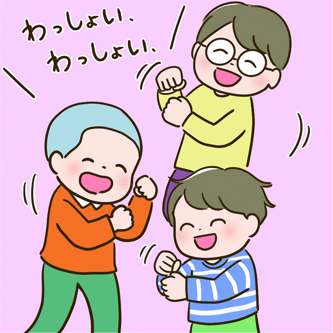 休み時間まで「わっしょい」